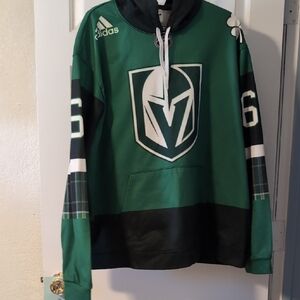 Adidas Green and Black Sports Hoodie